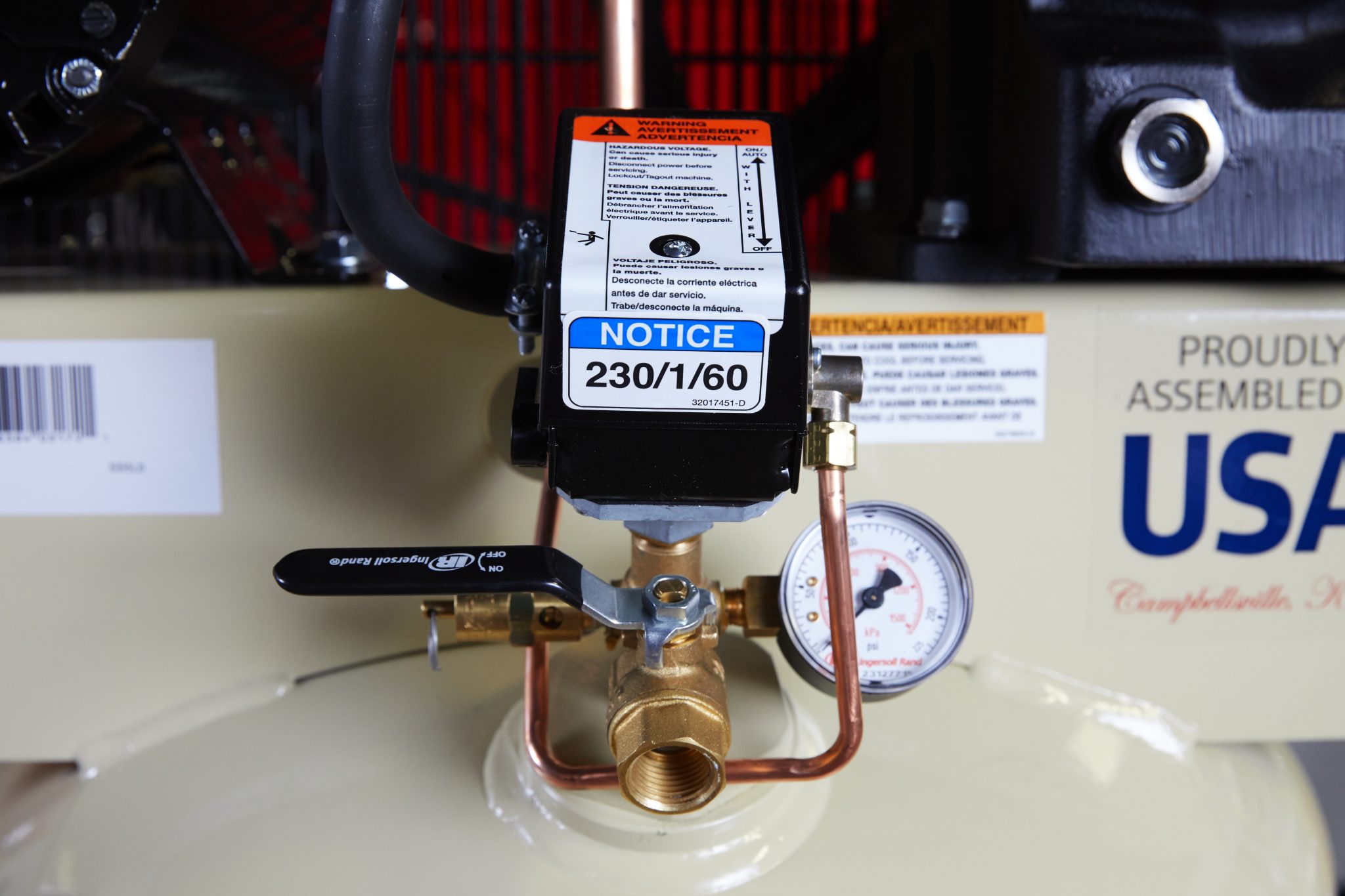 Compresor de Aire reciprocante de accionamiento eléctrico de una sola